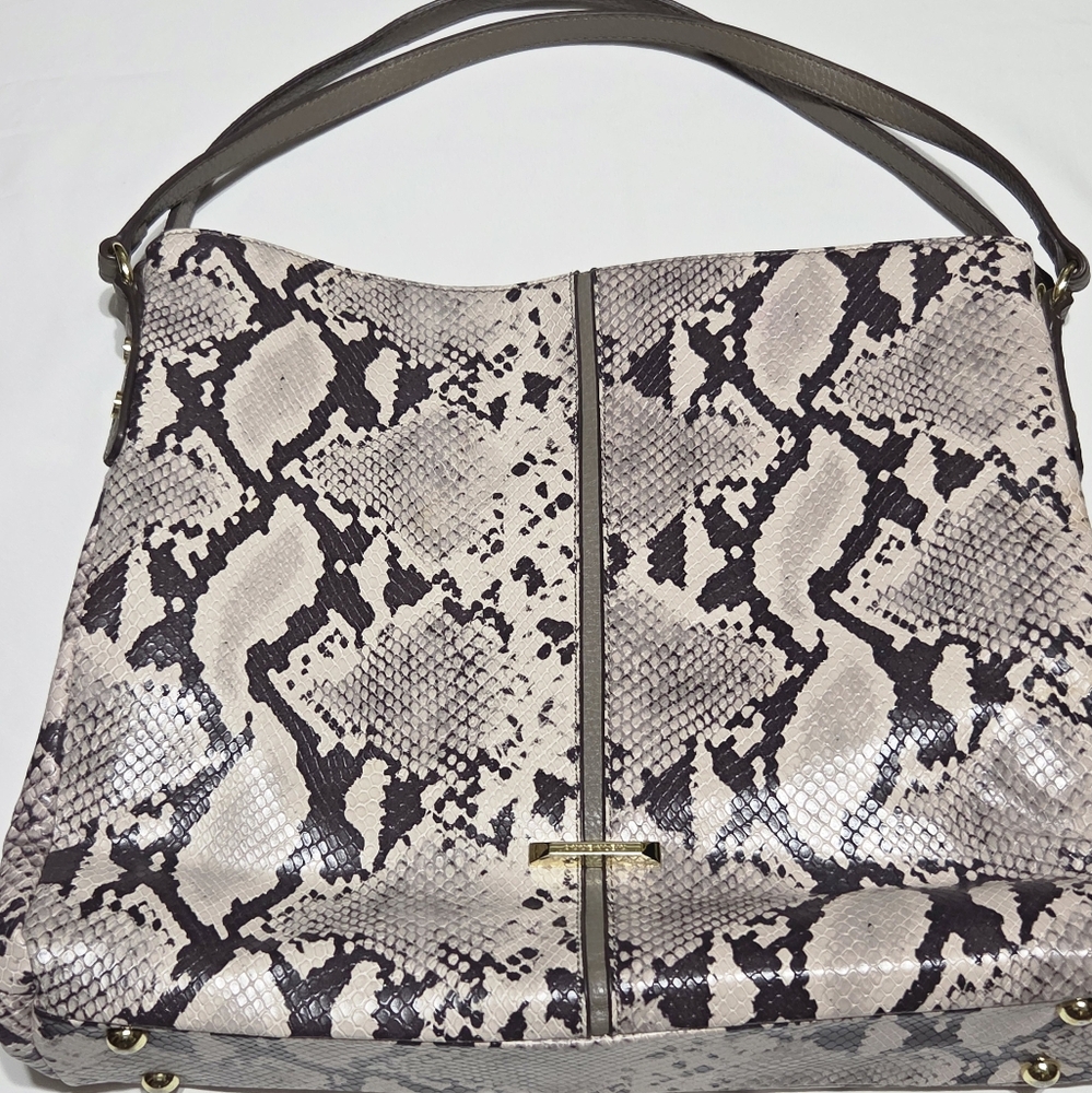 Anne Klein Snakeskin Like Bag in Pink And Gray. Would Be A Great School/Work Bag
